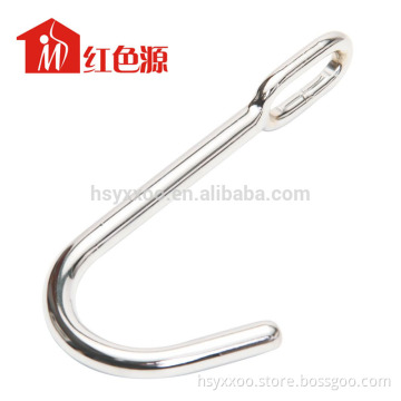 Top Quality Chrome Plated Metal Anal Hook Hole butt plug for male bondage